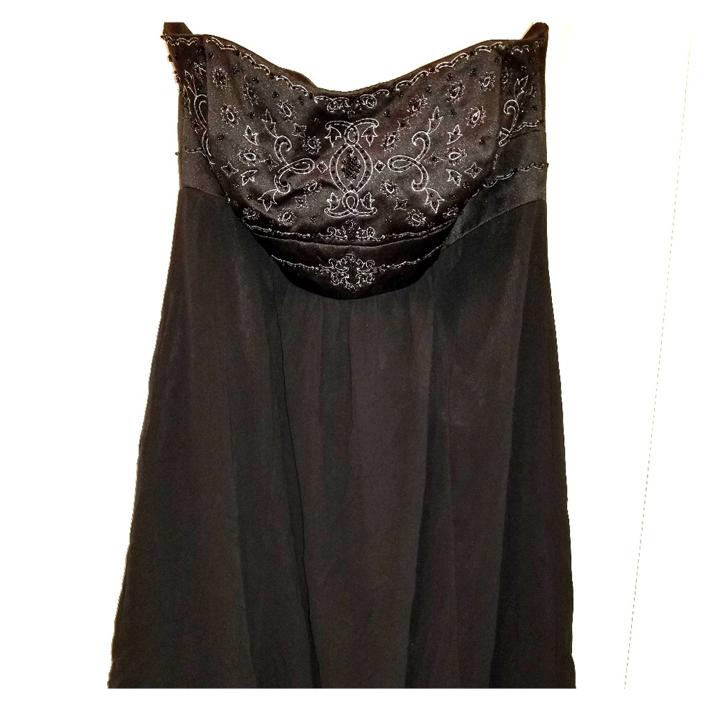 David's Bridal black formal dress